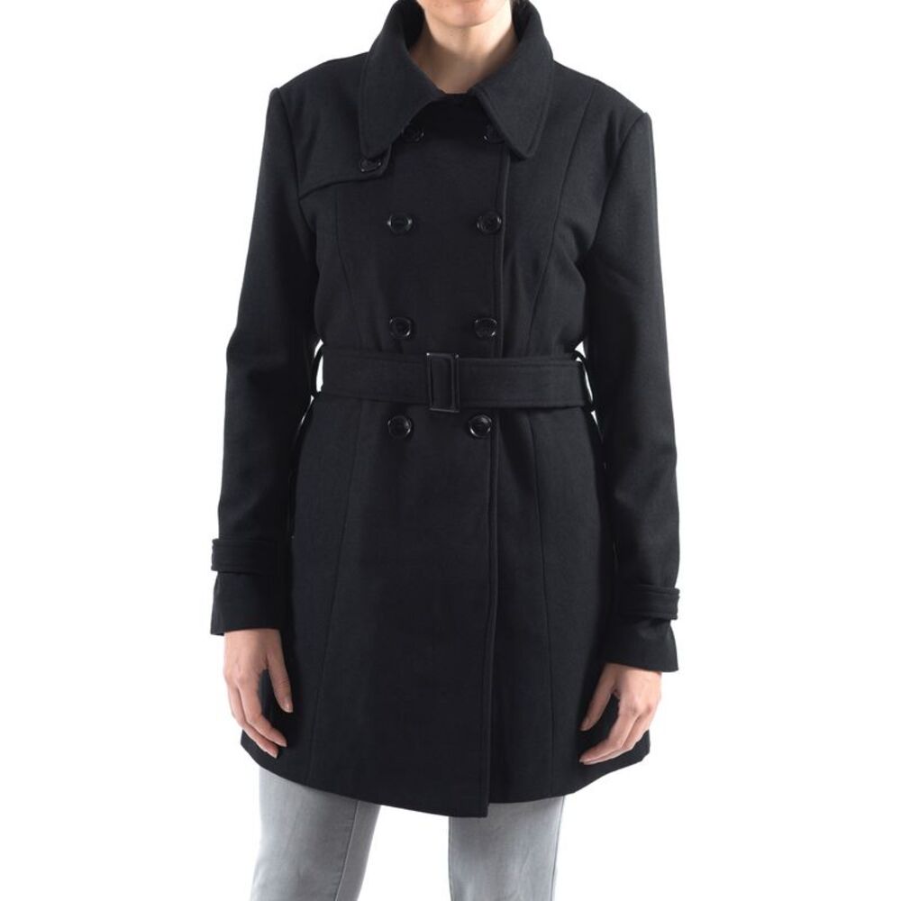 Alpine Swiss Keira Womens Trench Coat Double Breasted Wool Jacket Belted Blazer